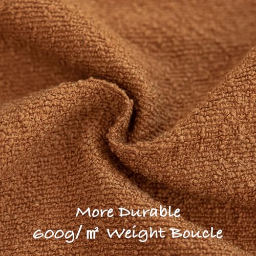 GEEORY Decorative Throw Pillow Covers 12x20 Inch Pack of 2,Textured Boucle Neutral Lumbar Cushion Cases for Bed Couch Sofa, Accent Mordern Farmhouse & Minimalist Home Decor (Orange) GE04-12 - color: Orange, size: 20" x 12" (Pack of 2)