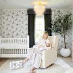 3-Tiered Boho Chandelier with Metal and White Fringe,3 Lights Fringe Pendant Light Fixture,Tassle Chandelier for entryway,Dining Room,Baby Nursery,Gold and White - color: 3-Tiered-White