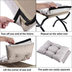 Foldable Upholstered Footstool, Space-Saving Washable Cushion, 18.5"x14.8"x15", 150lb, Indoor/Outdoor - Living Room/Bedroom/Patio Light Grey - color: Light Grey