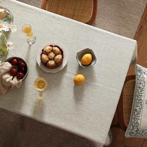 ISAENNE Designer Vintage Linen Elegant Small Square Tablecloth,Chinoiserie Floral Indoor Table Cloth,Wrinkle Resistant Decor Table Cover for Dining Thanksgiving Kitchen,55"*55"-Segerman B - color: Segerman B, size: 55" x 55" (Square)