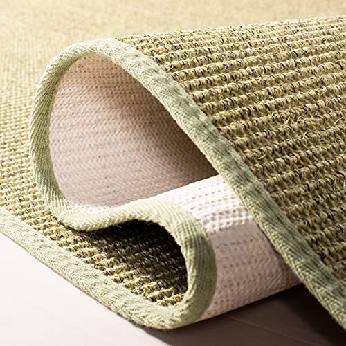 Martha Stewart x SAFAVIEH Area Rug Collection - 2'3" x 8' Runner, Green, Sisal & Jute, Farmhouse Style, Ideal for Living Room, Bedroom, Foyer, Hallway (MSR9501Y) - color: Green, size: 2'3" x 8' (Runner)
