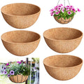 Riare 4 Pack 16 Inch Round Coco Liners Replacement, 100% Natural Coconut Coir Liners for Hanging Baskets, Garden Flower Vegetables Planter Pot, Window Box, Fence, Decks - size: 16inch