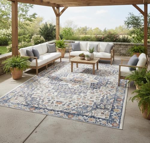 Oriental Distressed Beige Blue 2x3 Boho Rug for Living Room Bedroom Diningroom Playroom Large Washabel Area Rugs Rustic Non Slip Thin Office Kitchen Indoor Outdoor Carpet Mat - color: E, size: 2x3ft