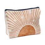 IWXYI Boho Cosmetic Bag,Mid-Century Boho Sunshine Women's Makeup Bag Case Bags Zipper Pouch Travel Toiletry Gifts For Women Teenage Girls - color: boho sunlight