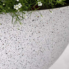 LA JOLIE MUSE Large Hanging Planters for Outdoor Plants - 13 Inch Hanging Flower Pots Set of 2, Speckled White - color: Speckled White