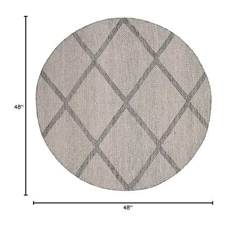 SAFAVIEH Montauk Collection 4' Round Black MTK821D Handmade Cotton Entryway Foyer Living Room Bedroom Kitchen Area Rug - color: Black, size: 4' (Round)