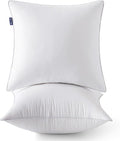 MIULEE 28x28 Euro Pillow Inserts (Set of 2) -Decorative Throw Pillow with 100% Cotton Cover Square for Sofa Couch