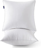 MIULEE 28x28 Euro Pillow Inserts (Set of 2) -Decorative Throw Pillow with 100% Cotton Cover Square for Sofa Couch
