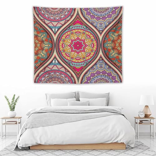 HZOHNAGO Mandala Tapestry Boho Retro Geometry Ethnic Tribes Pattern Printed Wall Tapestry Colorful Wall Hanging for Bedroom Living Room Dorm 60" W x 50" H - color: Style-10, size: 60"L x 50"W