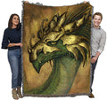 Pure Country Weavers Rey Vultan Dragon Blanket by Ciruelo - Gift Fantasy Tapestry Throw Woven from Cotton - Made in the USA (72x54) - color: Rey Vultan
