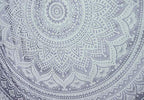 Popular Handicrafts Tapestry Wall Hanging Hippie Ombre Mandala Bohemian Hippy Metallic Shine Intricate Indian Tapestries Bedspread 54 x 82 Inches (140cm x 210cm) Silver - color: Silver, size: 82"L x 54"W