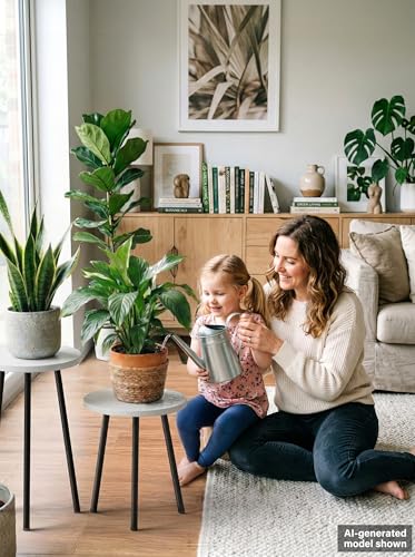 Plant Stand Indoor Tall: Corner Wood Plant Stand 2 Pack Mid Century Modern Decor - Small Round Plant Table for Indoor Plants - Outdoor Plant Holder for Patio Living Room Bathroom Office (White Marble) - color: White Marble, size: 14"&20"