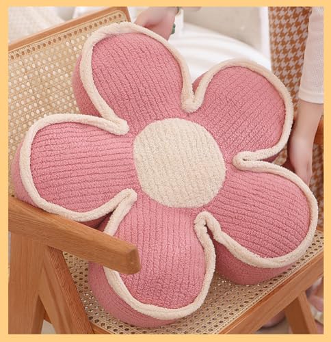 Sexysamba Flower Shaped Floor Seat Pillows Cushions 25.6" x 7.5", Giant Aesthetic Daisy Flower Decorative Throw Pillows Preppy Floor Seating Cushion for Girls Bedroom Room Sofa Chair Decor,Coffee - color: Coffee, size: 25.6" D x 7.5" T
