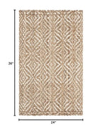 SAFAVIEH Natural Fiber Collection Accent Rug - 2' x 3', Natural & Ivory, Handmade Boho Farmhouse Woven Jute, Ideal for High Traffic Areas in Entryway, Living Room, Bedroom (NF185A) - size: 2' x 3' (Rectangular)