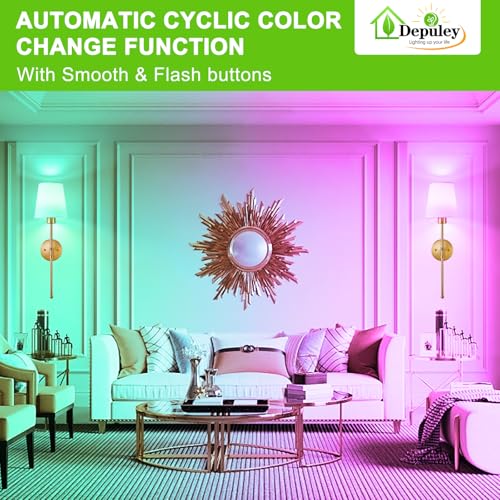 Depuley Battery Operated Wall Sconce: Set of 2 Wireless Wall Lights with 10000mAh Dimmable Bulbs and Remote for Bedroom - Rechargeable 15 Colors Gold Wall Lamp for Living Room Hallway - color: Gold, size: 24 Inch Set of 2