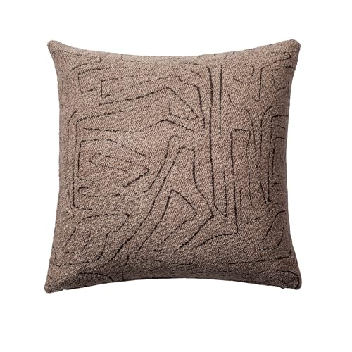 Throw Pillow Covers, Pack of 1 Woven Jacquard Cushion Covers for Sofas, Couches, Bed, Boho Home Decor, Cozy Soft and Comfortable Pillow Cases, Amorf, Brown 20x20 Inch - color: Brown, size: 20" x 20" (Pack of 1)