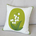 vctops Farmhouse Flower Cotton Tufted Throw Pillow Cover Spring Floral Embroidery Pillowcase Soft Square Cushion Case for Sofa Couch Bed Chair (White,18"x18") - color: White