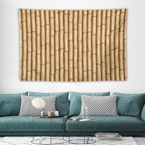 HZOHNAGO Bamboo Tapestry Retro Brown Bamboo Pattern Printed Wall Tapestry Painting Wall Hanging for Bedroom Living Room Dorm 60" W x 40" H - color: Bamboo-2, size: 60"L x 40"W