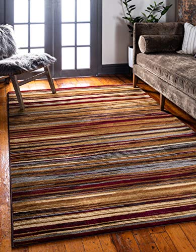 Unique Loom Barista Collection Area Rug - Icatu (8' x 10' Rectangle Beige/Brown) - size: 8' x 10' (Rectangular)