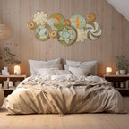 Tatuo 11 Pcs Boho Wall Basket Decor Bulrush Woven Wall Hanging Art Round Farmhouse Rustic Handmade Wicker for Summer Home, Bedroom, Living Room, Kitchen Decorations, Multi Sizes(Stylish) - style: Stylish