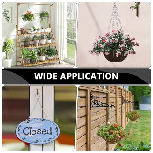 garini 3 Pack, 23 Inch Hanging Baskets Chain, Hanging Chains with Hooks Flower Pot Chain Replacement Plant Hangers for Planters, Bird Feeders and Lanterns(Silver)… - color: Silver, size: 3P