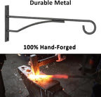 8" Plant Hangers 6 Pack, Hanging Plant Bracket for Wall Fence Porch Outdoor Indoor, Metal Plant Hooks for Basket, Flower, Planter, Feeder, Lantern, Wind Chime