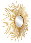 SAFAVIEH Home Collection Vila 41-inch Gold Sunburst Round Mirror