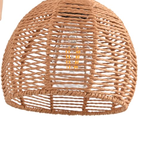Plug in Wall Sconce,Farmhouse Wicker Wall Lamp Plug in,Hand Woven Rattan Wall Light Farmhouse Rustic Boho Sconces Wall Lighting for Living Room Bedroom - color: 7.87IN Rattan, size: 1 PACK