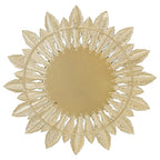 CHICIRIS Modern Minimalist Sunburst Metal Wall Mirror 16.1 Inch Round Decorative Cosmetic Mirror for Bedroom Bathroom Living Room Office
