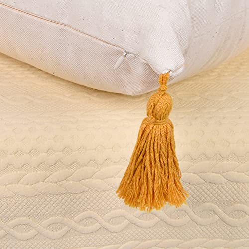 vctops Boho Decorative Throw Pillow Cover with Tassel, Geometric Woven Tufted Cushion Cover Soft Comfy Cotton Square Pillow Case for Sofa Couch Bedroom Home Decor, No Insert (Type B,18"x18") - color: Type B, size: 18 x 18-Inch