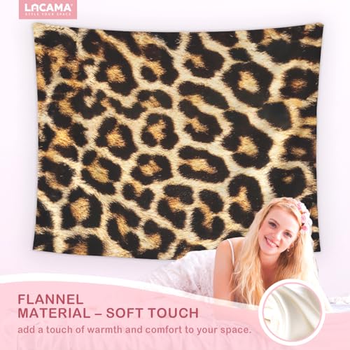 Lacama Cheetah Print Tapestry, Trendy Leopard Print Gifts for Women, Vintage Cheetah Prints Blanket for Teen Girls Room Bedroom College Dorm Apartment, College Dorm Decor, 50x60 Inches - color: leopard print-1-brown