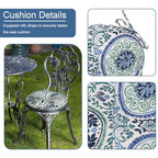 LVTXIII Outdoor Bistro Chair Cushions, 15"x15"x4" Round Patio Chair Cushions, All Weather Tufted Seat Cushions for Patio Furniture Use, Set of 2, Coastal Medallion - color: Coastal Medallion