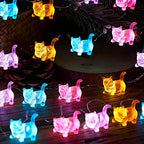 Cat String Lights Kawaii Deco Kitty Fairy Decorative Lights 10ft 30LED Battery Operated Novelty Lighting for Outdoor Wedding Camping Tent Baby Shower Bedroom Birthday Party - style: Battery Powered