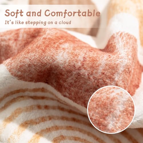 MUJOO Small Rug Washable,Boho 2x3 Area Rugs for Entryway Bathroom Entry Entrance Bedroom Kitchen,Front Door Mat Soft Throw Carpet Non Slip Indoor Modern Abstract Bohemian Terracotta - color: Rust and Brown, size: 2' x 3' (Rectangular)