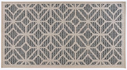 Rugshop Blue Contemporary Geometric Indoor/Outdoor Area Rug — Hose Washable for Entryway, Kitchen and Bathroom, 2'3" x 4' - size: 2'7" x 4' (Rectangular)