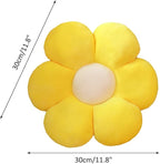 lannery Flower Plush Throw Pillows, Flower Floor Pillow Seating Cushion Toy for Reading, Room, Watching TV (11.8", Yellow-1)