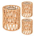 MELUCEE 3 Pack Rattan Lamp Shade Small Boho Shades Replacement 6.0" Height Light Covers, Cylinder Woven Lampshade for Pendant Light Floor Lamps Chandelier Wall Sconces Light Fixture - size: 3 Pack