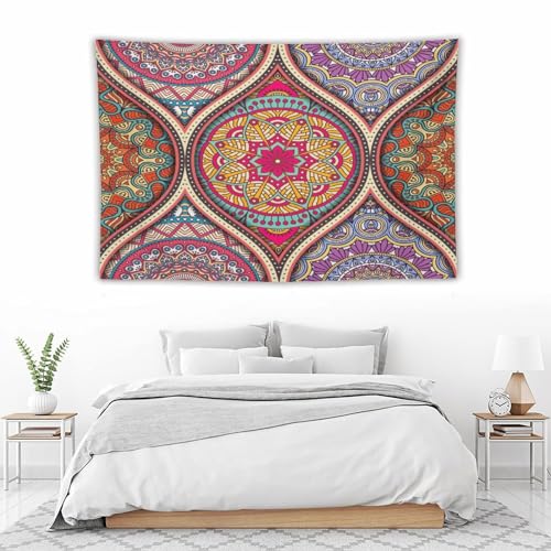 HZOHNAGO Mandala Tapestry Boho Retro Geometry Ethnic Tribes Pattern Printed Wall Tapestry Colorful Wall Hanging for Bedroom Living Room Dorm 60" W x 40" H - color: Style-10, size: 60"L x 40"W