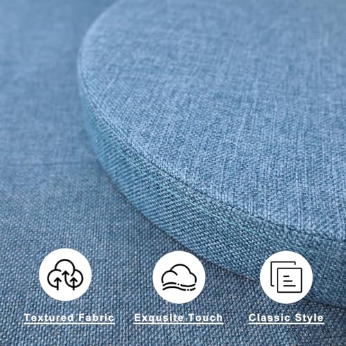 4PCS Floor Cushion | Floor Round Seat Cushions | 16''x2'' Chair Cushion with Removable Cover and Handle for Indoor Furniture (Indigo Blue) - color: Indigo Blue