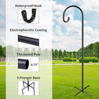 Shepherd-Hooks Adjustable for Bird-Feeder Lantern Plant-Hook Garden-Stake - Plant Stand Hanger for Outdoor Flower Basket, Bird Feeder Hanger Weddings Décor - size: 92 INCH, style: B-2 Pack