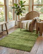 Rugs.com - Angelica Rug – 3' 1 x 5' 3 Green Easy-Clean Rug – Ideal for Kitchens, Entryways, and Bathrooms - color: Green, size: 3'3" x 5'3" (Rectangular)