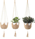 BetterJonny 3 Packs Macrame Plant Hanger, 40" Hanging Planter Flower Pots Holder Stand Gardening Weaving Flowerpot Net Pocket Hemp Rope Hanging for Indoor Outdoor Home Decor Plant Flower Pots