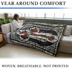 Pure Country Weavers Red Cross Blanket - Religious Gift Tapestry Throw Woven from Cotton - Made in The USA (72x54) - color: Red Cross, size: 72x54