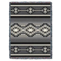 Pure Country Weavers Aydin Slate Blanket XL - Southwest Native American Inspired - Gift Tapestry Throw Woven from Cotton - Made in the USA (82x62) - color: Slate, size: X-Large