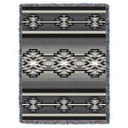 Pure Country Weavers Aydin Slate Blanket XL - Southwest Native American Inspired - Gift Tapestry Throw Woven from Cotton - Made in the USA (82x62) - color: Slate, size: X-Large