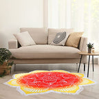 Large Microfiber Boho Mandala Beach Towel Round Bohemian Beach Blanket Hippie Indian Throw Blanket Beach Tapestry Sand Free Quick Dry Yoga Picnic Mat Wall Decor Circle Tablecloth Tassels,59'',Red - color: Red Mandala