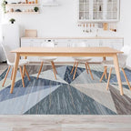 HOMFINE Washable Modern Area Rug - Geometric Style 8x10 Rugs for Living Room, Bedroom, Machine Washable Rug Soft Non Slip Non Shedding Area Rug - Blue, 8'x10' - color: Blue, size: 8' x 10' (Rectangular)