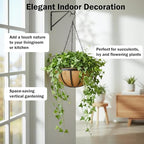 4 Pack 12 Inch Round Hanging Basket with Coco Liners， Metal Hanging Baskets for Plants Outdoor， Hanging Planter with Chain Garden Products for Outdoor, Porch, Lawn, Garden - size: 12 Inch