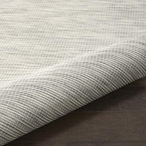 Nourison Home Positano Light Grey 2'2" x 12' Area Rug - Easy Clean, Non Shedding, Bed Room, Living Room, Dining Room, Kitchen (12' Runner) - color: Light Grey, size: 2'2" x 12' (Runner)