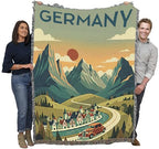 Pure Country Weavers Germany Travel Blanket - Gift Tapestry Throw Woven from Cotton - Made in The USA (72x54) - color: Germany Travel, size: 72x54